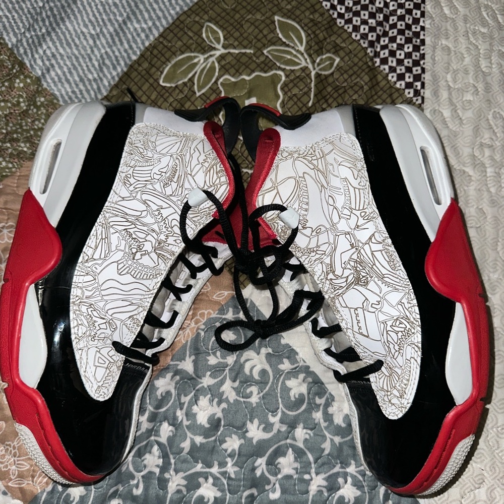 Jordan Dub Zero white and varsity red. Size 6.5